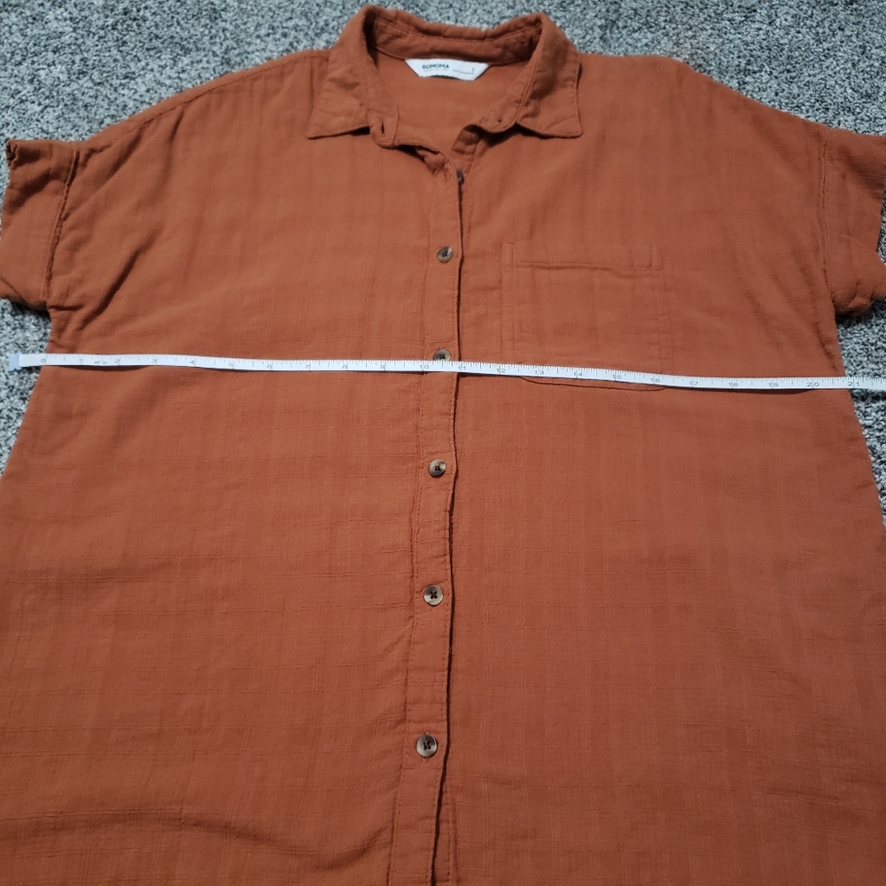 Rust Short Sleeve Button Down - Picture 7 of 9